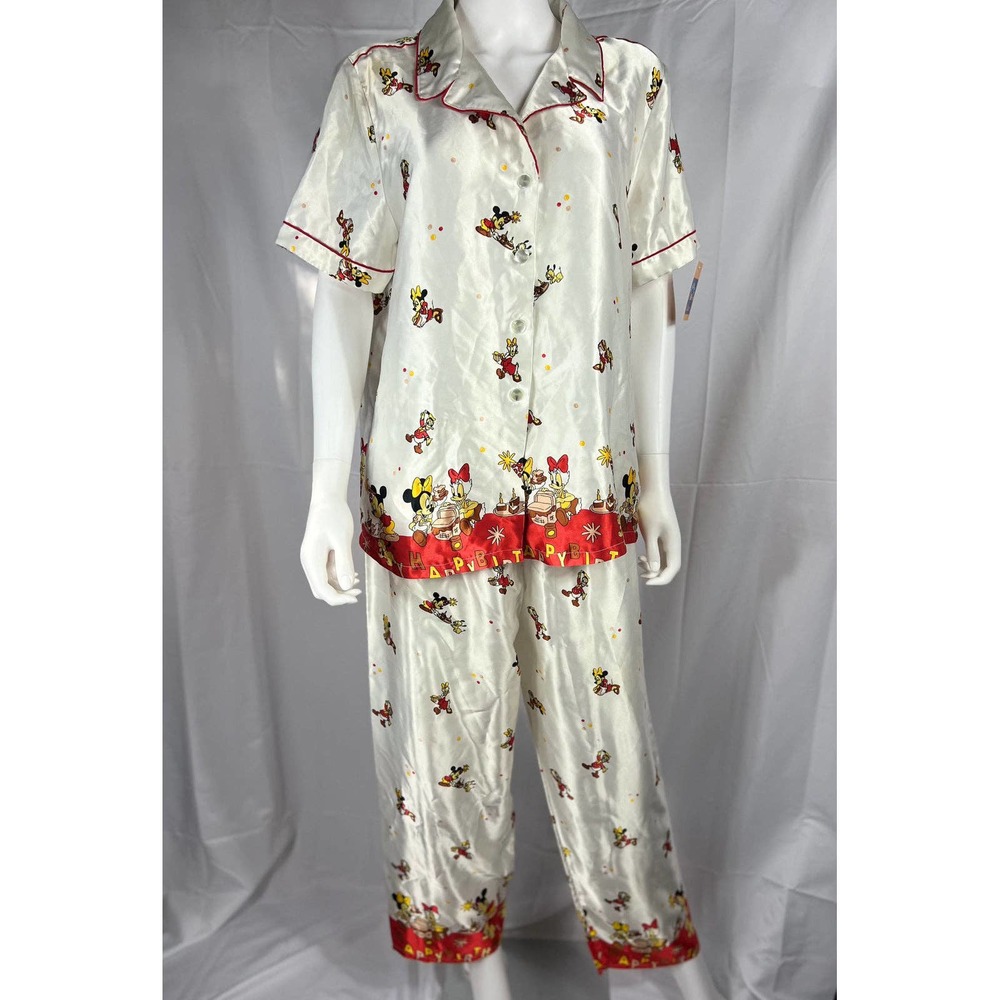 1980's Disney "Happy Birthday" Satin Pajamas